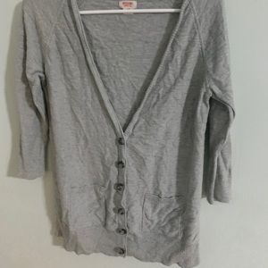 Grey Mossimo button up cardigan.
